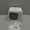 BLACK+DECKER Desktop Air Cooler, Personal Portable Fan with 3-Speeds, Evaporative Air Cooler with 0.5L Water Tank, Air Cooler Fan for Desk, Home, Office, Bedroom, and more, BDMC10, White/Gray