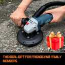 Dust Shroud for Angle Grinder 4.5 inch and 5 inch, Grinder Dust Shroud with 2 Spacers, 3 Pcs Hose Adapters 1 1/4 inch to 1 3/4 inch to 2 2/5 inch