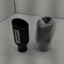 Upower 2.5 inch Inlet 4 inch Outlet Exhaust Tip 2.5" to 4" Exhaust Tailpipe Tips 9" Long Black Weld On 1.2mm Thick Stainless Steel 2 1/2 Inlet Rolled End (Pack of 2)