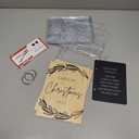 Hoolerry Christmas Wood Card Organizer Set Christmas Card Holder Include a 6 x 8 Cards Organizer a Hole Punch a Print Template 20 Protectors for Holiday Greeting Storage Gift (Classic)