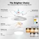 LVWIT Recessed Lighting 6 Inch, Recessed Lights Color Selectable 2700/3000/4000/5000/6000K 5CCT, 10W(120W Equivalent) Dimmable LED Can Lights with E26,LED Retrofit Recessed Light 6 Inch, 6 Pack