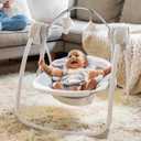 Ingenuity Comfort 2 Go Compact Portable 6-Speed Cushioned Baby Swing with Music, Folds Easy, 0-9 Months 6-20 lbs (Cuddle Lamb)
