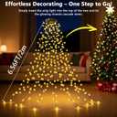 Outdoor String Lights, 6.6Ft 300LED Christmas Tree Light Warm White 5V 2A, 8 Modes Long LED Fairy Lights for Christmas Tree, Wedding, Easter, and Garden Decorations