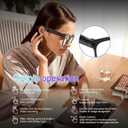 AI Smart Glasses with Camera,800W Camera Glasses for Men and Women,Recording Glasses with Cameras,Replaceable Lenses/Real-Time Translation/Voice Control,Music Playback for Travel/Outdoor/Business