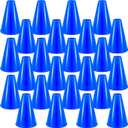 Woanger 24 Pieces Cheer Megaphone for Party Favors Sports Cheers Party Noisemaker Toys Plastic Megaphone for Party Sports Match Game Outdoor Activities (Blue)