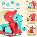 Crelloci 3 in 1 Color Dough Kitchen Creations Set, Ice Cream Spaghetti Burger Maker Machine, Art Crafts Food Modeling Toys, Accessories Tools Kit for Boys Girls Kids Toddlers Ages 3+ (12 Colors Dough)