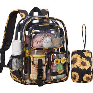 Mini Clear Backpack for Stadium Approved 12x6x12, Small Transparent Backpacks Plastic See Through Clear Bag for Kids Grils Women for Sporting Event, Concerts, Work, Festival (Sunflower) Mini Clear Backpack for Stadium Approved 12x6x12, Small Transparent Backpacks Plastic See Through Clear Bag for Kids Grils Women for Sporting Event, Concerts, Work, Festival (Sunflower)