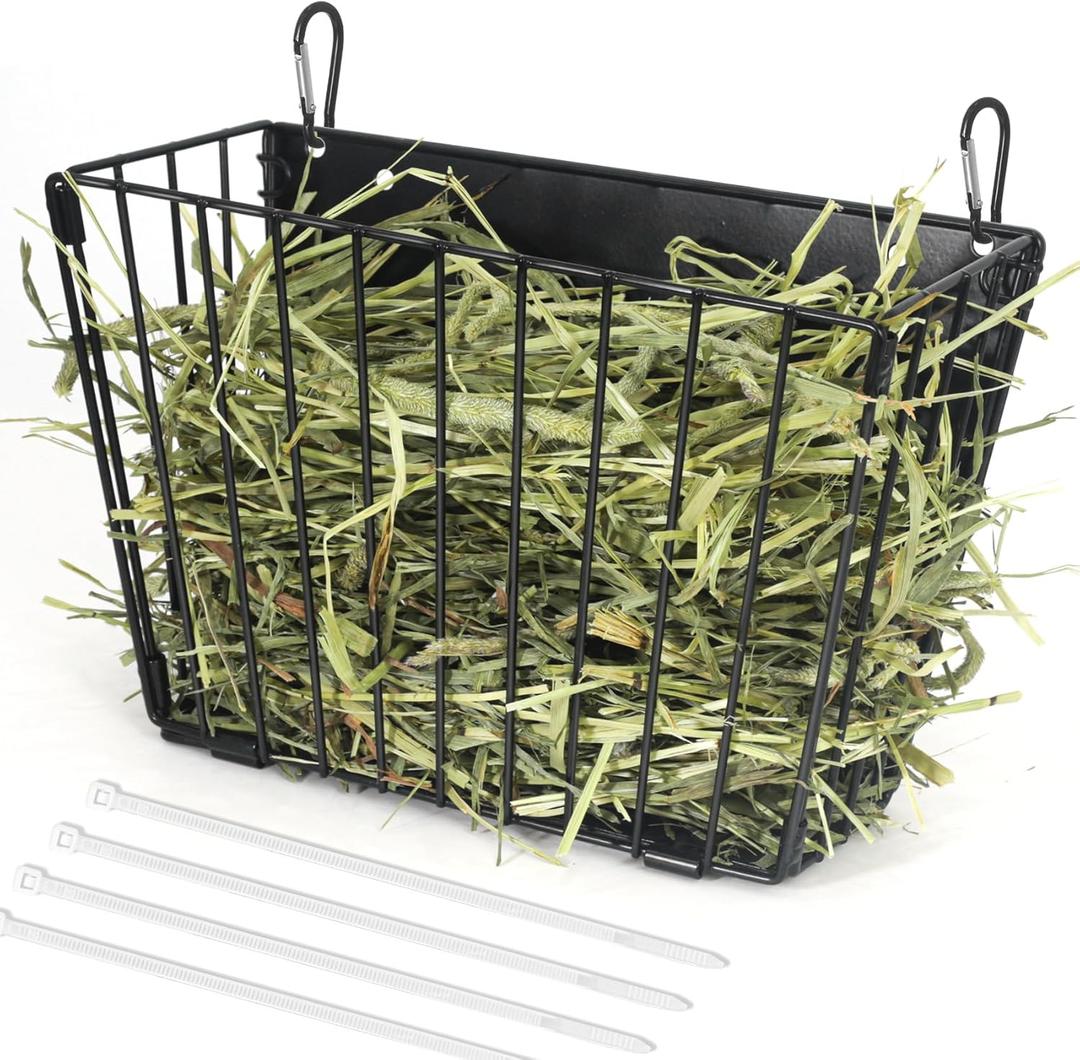 X Large Rabbit Hay Feeder Guinea Pig Hay Feeder Metal Frame Bunny Hay Holder Guinea Pig Hay Holder for Bunny, Guinea Pigs, Chinchillas, Small Animals (1 Pack)