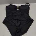 AI'MAGE Women's Tummy Control Swimsuits Ruched Slimming One Piece Bathing Suit V Neck Swimsuit (Medium)