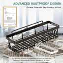 Veken Shower Caddy 6-Pack, Advanced Rustproof Design, No Drilling Adhesive Shelves, Rack with Soap Holder, Large Capacity Bathroom Organizers and Storage, Wall-Mounted, Gifts for Women Mom