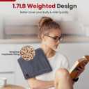 Portable Heating Pad with 5000mAh Battery Powered, 1.7LB Weighted Heat Pad Rechargeable for 1-3H Warmth Outdoor Travel, 3 Heat Settings, 12" x 16", Gray