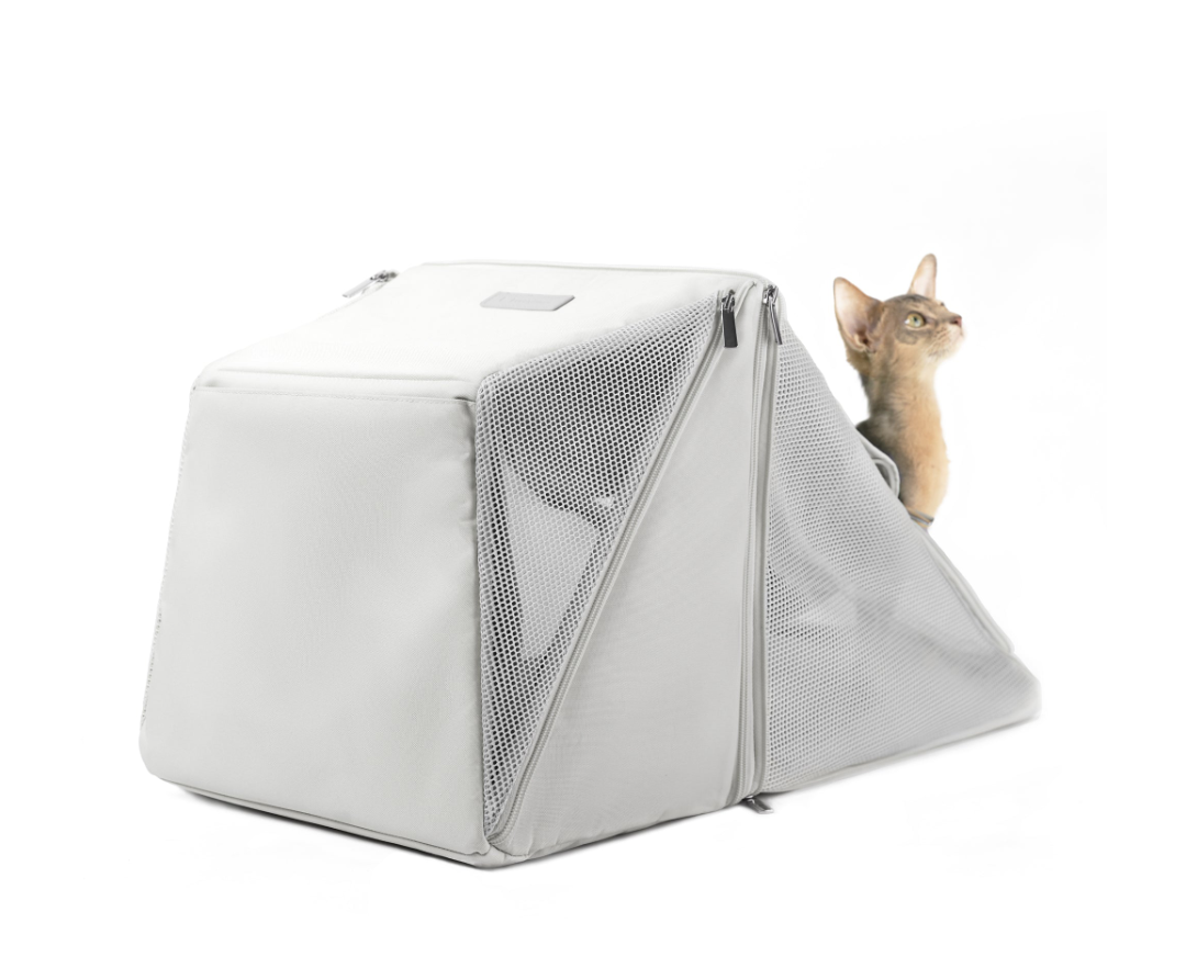 Cyber Pet Carrier, 13.5"L x 8.7"W x 14.5",H,  Grey