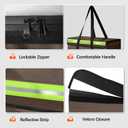 Large Fireproof Document Bags 24x12x12in, Fireproof Document Box for Cash, Photo Albums, Valuables, Extra Large Fireproof Bag Waterproof Document Storage with Reflective Strip, Brown