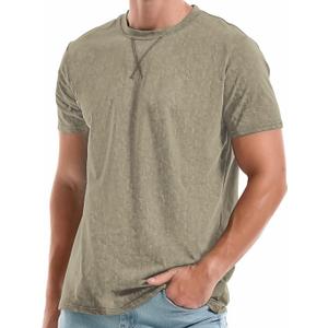 KLIEGOU Men's T-Shirts - Premium Cotton Crew Neck Tees S - 4XL (Large, 2166 Armygreen) KLIEGOU Men's T-Shirts - Premium Cotton Crew Neck Tees S - 4XL (Large, 2166 Armygreen)