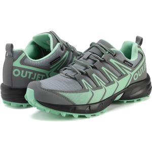 Women's Waterproof Hiking Shoes Lightweight Non-Slip Trails Walking Shoes Outdoor Sneakers, Size: 9