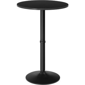 HOOBRO Round Bar Table, 35" Tall Pub Table, with Non-Slip Base for Narrow Space, Bar Height Table for Kitchen, Easy to Assemble, Black BB57BT01