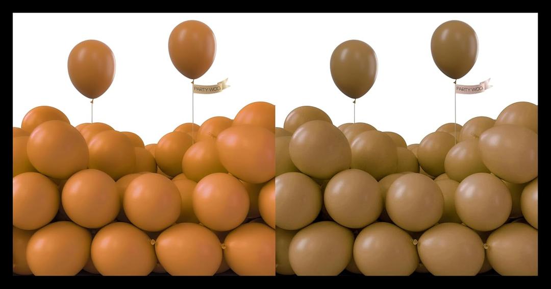 PartyWoo Caramel Brown Balloons 120 pcs and PartyWoo Coffee Brown Balloons 120 pcs