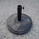 Oakland Living Antique Bronze 28 lb Round Plastic and Concrete Patio Umbrella Base