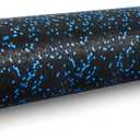 ProsourceFit High Density Foam Rollers 36, 24, 18, 12- inches long. Firm Full Body Athletic Massage Tool for Back Stretching, Yoga, Pilates, Post Workout Muscle Recuperation. Speckled and Solid Colors (Black/Blue)
