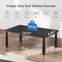 HUANUO Monitor Stand for Desk, Computer Monitor Stand Height Adjustable, Monitor Riser for 2 Monitors, Laptop Stand for Desk, 2 Pack, Black
