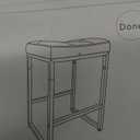 24" Saddle Counter Height Bar Stool, Modern Faux Leather, for Kitchen,White