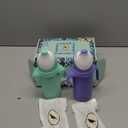 Tabor Place Set of 2 - Glass Sippy Cup for Toddlers - The Luca | Mint Green & Indigo Purple | Spill-Proof | Silicone Straw | 8 oz | Liquids Never Touch Plastic | Removable Handles