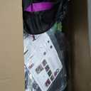 10.5FT Outdoor Animated Flying Witch Halloween Decor on Broom, Sound Activation,Eyes Glowing,Scary Sounds, Animatronics Hover Witch for Garden Yard Lawn Decorations