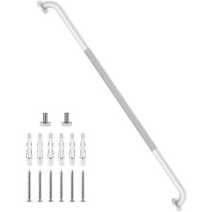 48 Inch Anti Slip Shower Grab Bar, Munzong Bathroom Grab Rails White
Knurled Handicap Balance Bar Safety Hand Rail Support Toilet Elderly Senior Assist Bath Handle