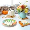 10in Thanksgiving Paper Plates Napkins Set Disposable Fall Party Dinnerware Serve 20 Person