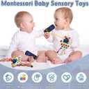 Sensory Montessori Baby Toys, Silicone Remote Control for Infant 6 12 Months, Toddler Educational Learning Travel Toys for Newborn Baby Shower Boy Girl Birthday Gifts Christmas Stocking Stuffers