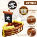 Cunhill 2 Pieces Inflatable Pirate Ship Cooler Inflatable Cooler for Halloween Pirate Ship for Food Beverage Serving Bar Party Decorations Birthday Pool Party Supplies