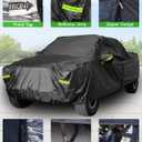 Pickup Truck Cover Waterproof All Weather, Outdoor Indoor Truck Protection Cover for Ford f150 / Chevy Silverado/Dodge Ram 1500, Truck Tarp Cover Black (Length 230 to 242 inch)