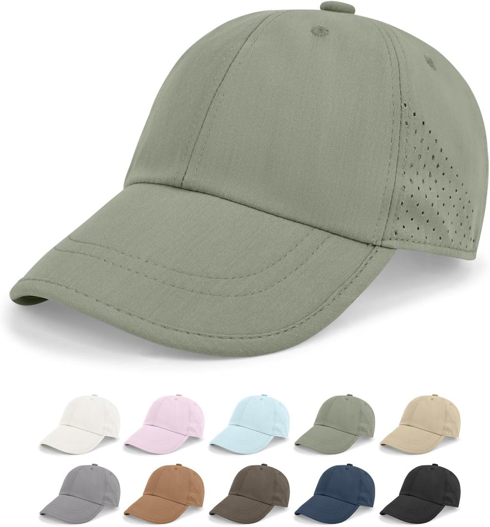 Rosoz Unisex Classic Baseball Cap Vintage UPF 50+ Soft Unstructured Adjustable Foldable Travel Men Women Dad Hat