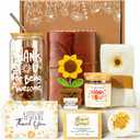 Thank You Gifts for Women, 10PCS Teacher Appreciation Gifts, Thank You Gift Basket, Employee Appreciation Gift for Coworkers Women Teachers Friends Boss Nurse Secretary with Thanks Cards, Brown