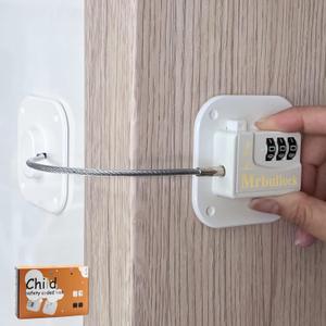 Refrigerator Lock Fridge Locks for Kids Keyless Child Safety Cabinet Locks for Cabinets Closets Drawers Window Electrical Appliances (1 Pack, White)