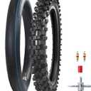 Dirt Bike Front 70/100-19 2.75/3.00-19 Tire and Inner Tube for 150cc KX100 KLX140 TTR125 CRF150 XR100 RM85L RM100 Baja DR125 Pit Bike Off Road Motocross Motorcycle Heavy Duty