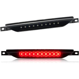 Third 3rd Brake Light LED for 2011-2017 Jeep Grand Cherokee/Dodge Durango, High Mount Rear Brake Lights Assembly for 2007-2016 Jeep Compass, Waterproof Center Cab Lamp Stop Light (Black)