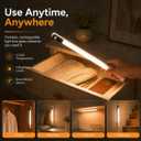 Under Cabinet Lights with Battery Percentage Display, 15.2inch