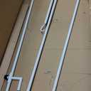 Metal Free Standing Adjustable Display Stand Scroll Easel with Chain Support, White Easel Stand for Sign, Wedding, Picture Frame. (No Installation Required)
