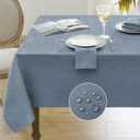 Softalker Blue Tablecloths Rectangular 84x60 inch Linen Textured Table Cloth Waterproof, Stain and Wrinkle Resistant, Outdoor Table Cloth for 6 Foot Rectangle Tables Decor for Party Holiday Birthday