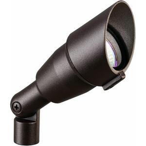 Kichler 7.5" Outdoor Accent Light in Textured Architectural Bronze, 12V LED Adjustable Spotlight, (7.5" L x 3" H),, 15374AZT