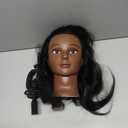 Mannequin Head with 100% Human Hair, Manikin Head Human Hair Cosmetology Doll Head for Hair Styling Hairdresser Practice Braiding with Table Clamp Stand and Tools (16 inch)