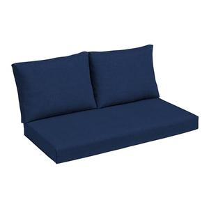 Arden Outdoor Loveseat Cushion Set, 48 x 24, Water Repellent, Fade Resistant, Cushion Set for Couch, Bench, and Swing 48 x 24, Sapphire Blue Leala