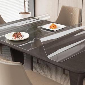 Oterri Clear Writing Desk Pad, 47.2x23.6 Heat Resistant Waterproof PVC Round Edge Durable Desk Protect Mat, Anti-Static Writing Mat Table Protector