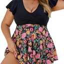 Edelqual Women's Plus Size Tankini Swimsuits Swim Dress Tummy Control Bathing Suits Two Piece High Waisted Swimwear 2025, 3XL