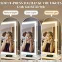 FENNIO Large Vanity Mirror with Lights35.5" x 27" LED Makeup MirrorHollywood Mirror with 3 Color Modes & Adjustable BrightnessVanity Mirror Square White