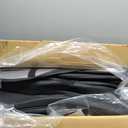 TIEHESYT Black Car Seat Covers Full Set, Breathable Leather Automotive Front and Rear Seat Covers with Headrest, Waterproof Auto Seat Protectors Fit for Most Sedans SUV Pick-up Truck