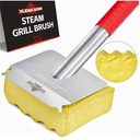 Grill Brush Bristle Free,Aramid Fiber Wavy Pad Seamless-Fit Cast Iron/Stainless-Steel Grates,BBQ Replaceable Scraper Cleaning Head,Safe Grill Cleaner for Outdoor Grill,Gifts for Men/Dad