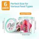 Vtopmart 6 Pack 24oz Soup Containers with Airtight Lids, Deli Containers for Take-Out, Plastic Food Freezer Storage Containers for Meal Prep, Salad, Fruit, Lunch, Microwave/Dishwasher/Freezer Safe
