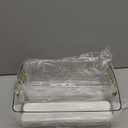 Reallnaive 2 Pcs Clear Pull out Cabinet Organizer with 4 Pcs Adhesive Sliders Rails, Pull out Drawer Organizer Accessories Plastic Slide Storage Drawer for Office Kitchen Bathroom Home School